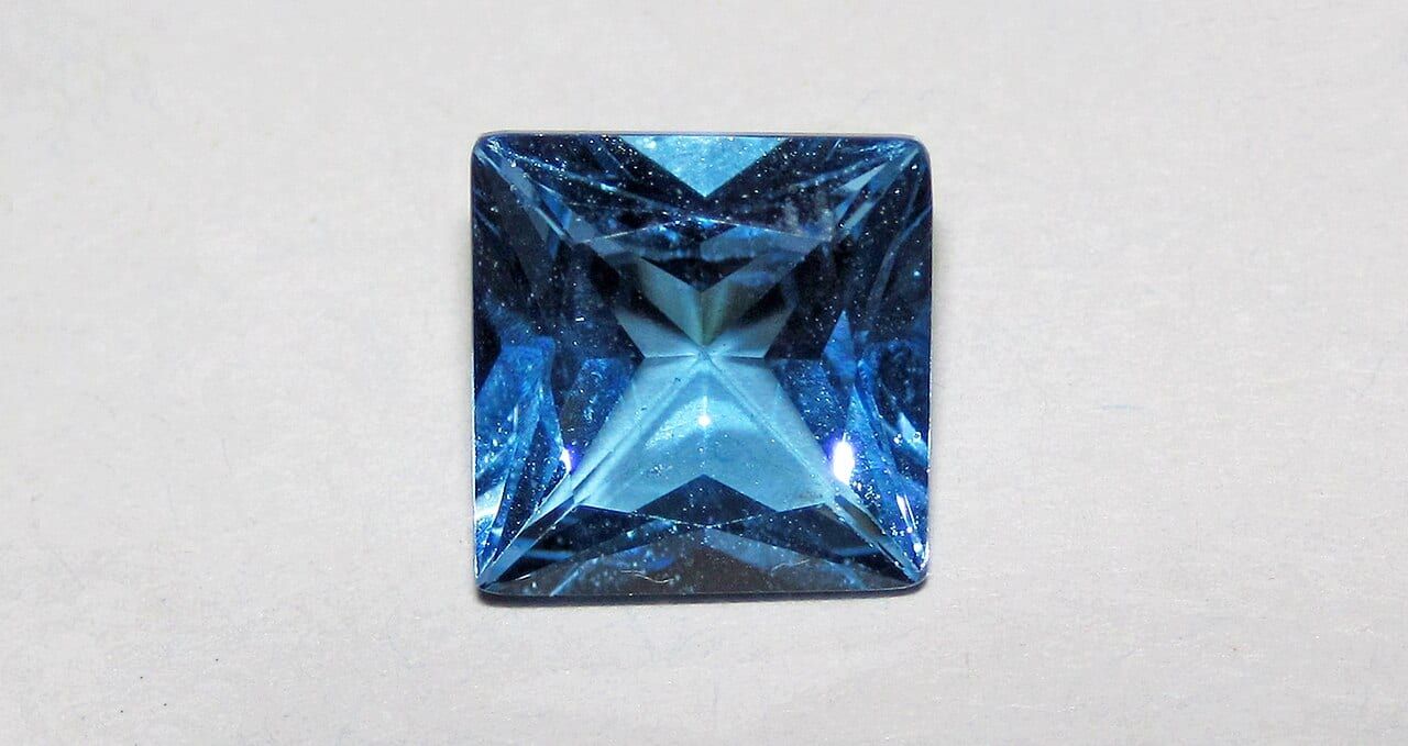 Blue topaz specimen