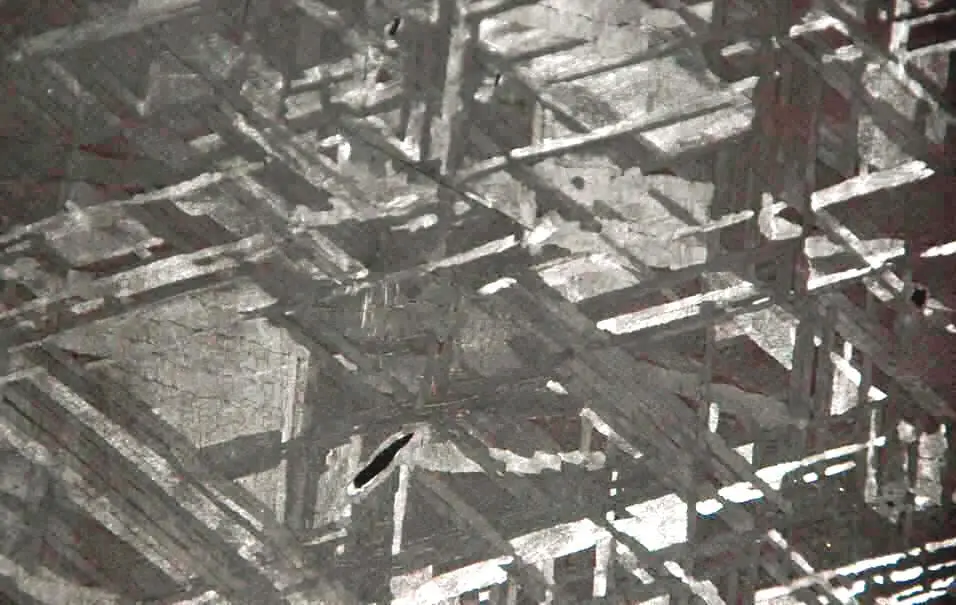 The acid-etched surface of the Casas Grandes octahedrite from Chihuahua, Mexico (Field Museum, Chicago)