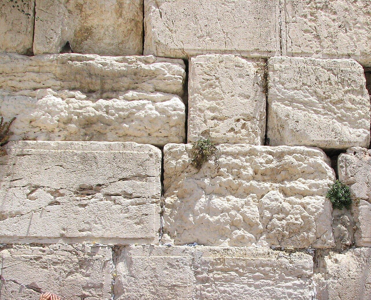 Meleke limestone blocks of the Western Wall