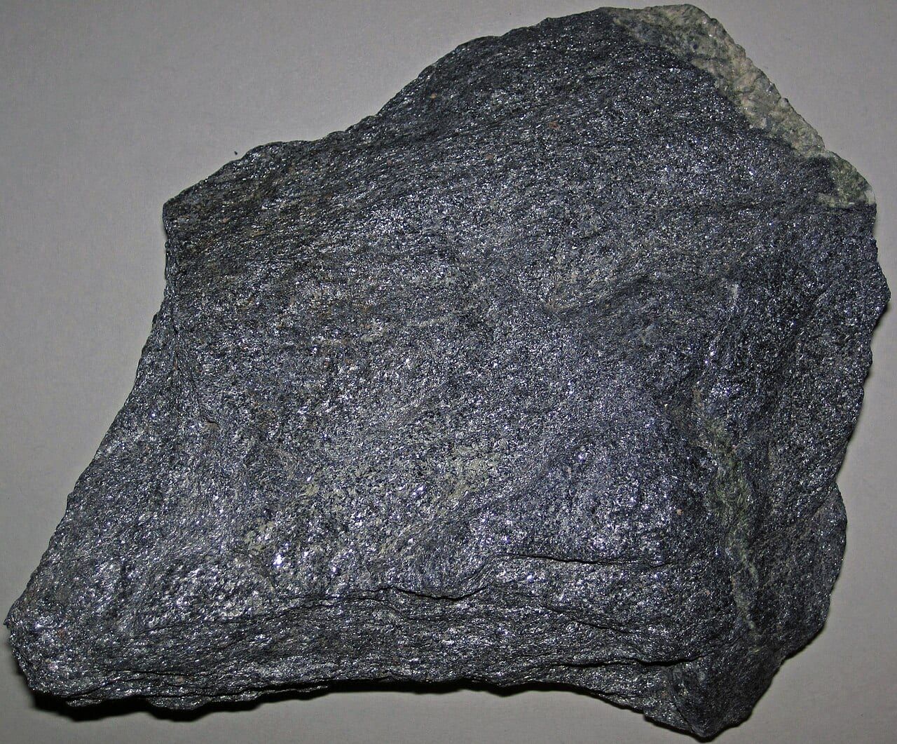 Lawsonite blueschist from Ward Creek, California; the blue colour comes from glaucophane