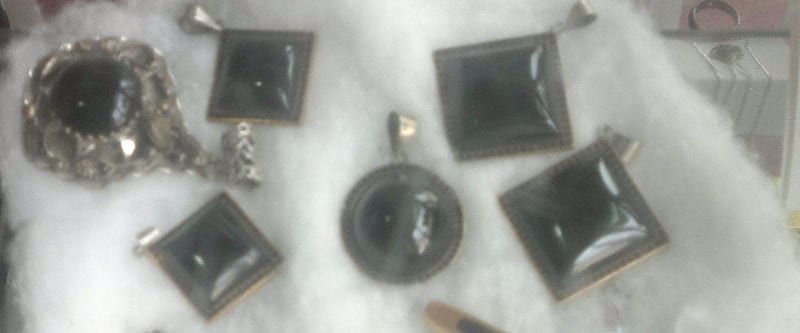 Oltu stone pendants