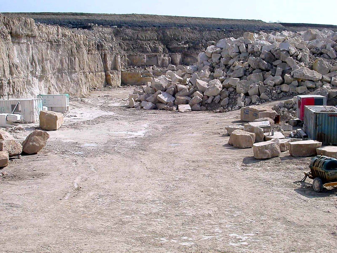 A Portland stone quarry on the Isle of Portland