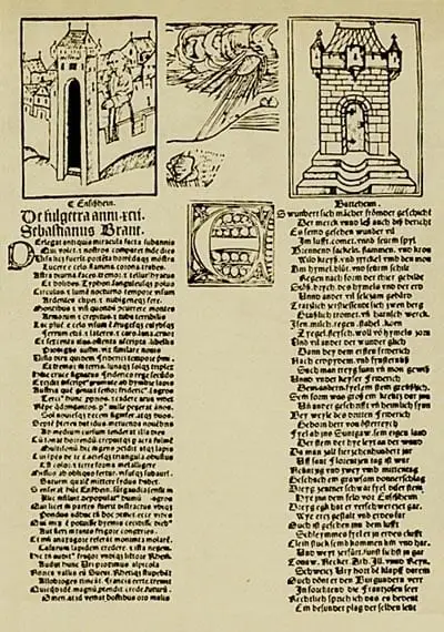 Sebastian Brant's 1492 Latin–German broadsheet on the Ensisheim fall