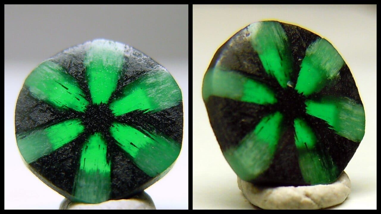 Trapiche emerald specimen